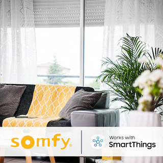 Somfy shading integrated into Samsung SmartThings
